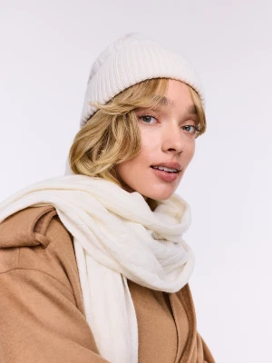 Kremowa czapka z wełny i kaszmiru TARANKO