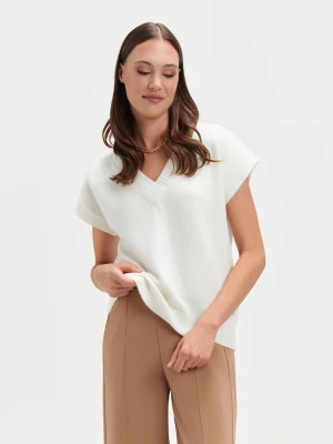 Kremowa kamizelka swetrowa Top Secret