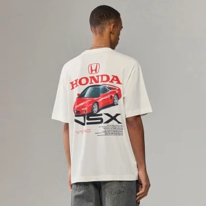 Kremowa koszulka z nadrukiem Honda House