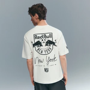 Kremowa koszulka z nadrukiem Red Bulls Major League Soccer House