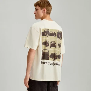 Kremowa koszulka z nadrukiem Volkswagen na przodzie i plecach House