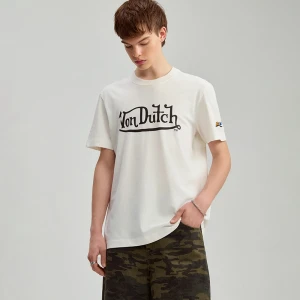 Kremowa koszulka z nadrukiem Von Dutch House