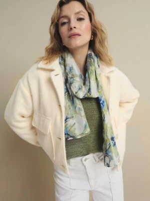 Kremowa kurtka z efektownymi kieszeniami Greenpoint