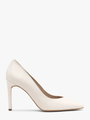 Kremowe czółenka na wysokiej szpilce Ryłko