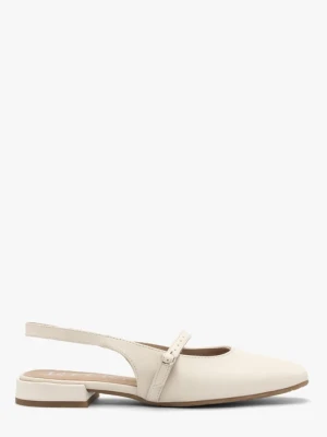 Kremowe czółenka slingback RYŁKO
