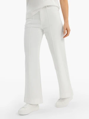 Kremowe jeansy z szeroką nogawką D-QUIZY Volcano