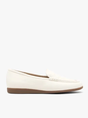 Kremowe mokasyny ze skóry licowej Ryłko