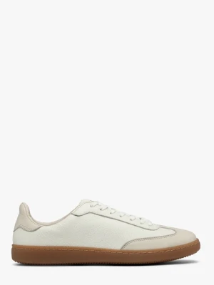 Kremowe półbuty w stylu sportowym na płaskim beżowym spodzie Ryłko