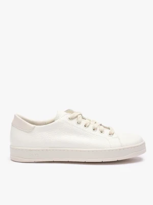 Kremowe sneakersy ze skóry licowej Ryłko
