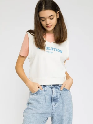 Kremowy bezrękawnik dla dziewczyny REVOLUTION Reporter