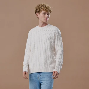 Kremowy sweter z okrągłym dekoltem House