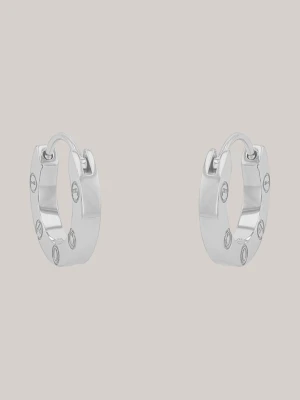 Kreole w kolorze srebrnym z możliwością noszenia na 2 sposoby Joop