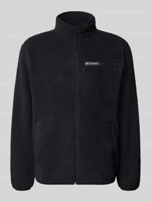 krój regular fit kurtka z polaru z naszywką z logo Columbia Czarny