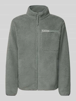 krój regular fit kurtka z polaru z naszywką z logo Columbia Oliwkowy