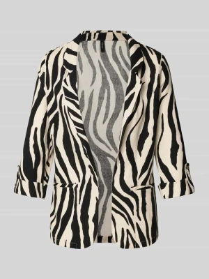 Krój loose fit krótki blezer z mieszanka wiskozy i lnu model 'JESMILO' Vero Moda