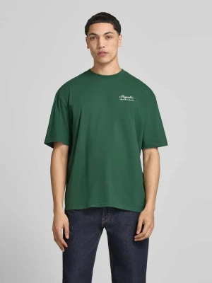 krój oversized fit t-shirt z detal z logo model 'Morcote' Pegador