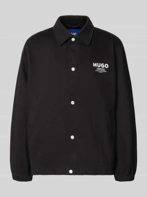 kroj regular fit bomberka / bluzon z czystej bawełny model 'Biyo2631' Hugo czarny