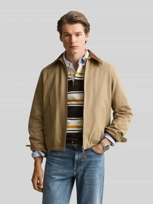 kroj regular fit bomberka z czystej bawełny model 'HARRINGTON' Gant Orzechowy