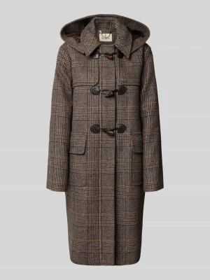 kroj regular fit budrysówka z czystej mieszanka wełny model 'MELODY' Barbour Ciemnobrązowy