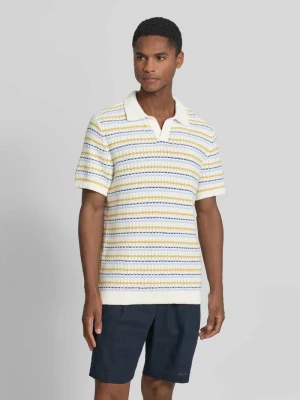 Krój regular fit dzianinowe polo z dekoltem w serek model 'MIDSKOV' casual friday
