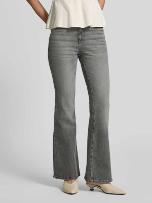 krój regular fit jeansy w kroju bootcut z mieszanki bawełny model 'ROSALYA-FLARE 1.0' Boss Średnioszary