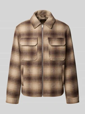 Krój regular fit koszula-kurtka z kieszeniami na piersi Model 'WAKEFIELD' Jack&Jones Beżowy