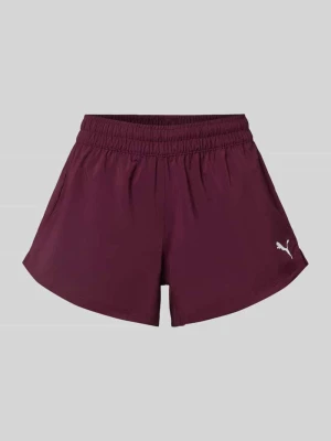 krój regular fit koszulka sportowa z nadrukiem z logo Puma Bordowy