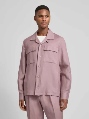 Krój regular fit koszulokurtka z mieszanki lnu i wiskozy model 'ANTIGUA' Antony Morato