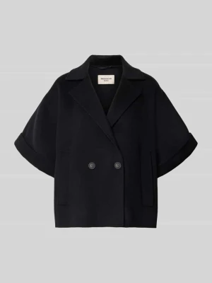 Krój regular fit krótki płaszcz z czystej żywej wełny model 'NEO' Weekend Max Mara Czarny