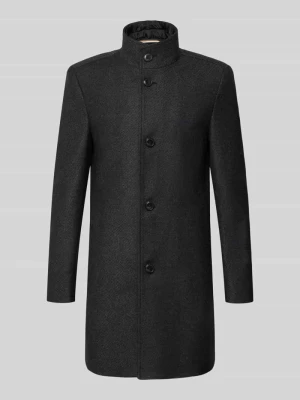 krój regular fit krótki płaszcz z mieszanka wełny model 'H-HYDE' Boss Antracytowy