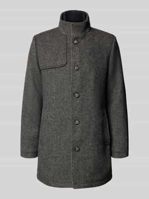 krój regular fit krótki płaszcz ze stójką Lerros Khaki