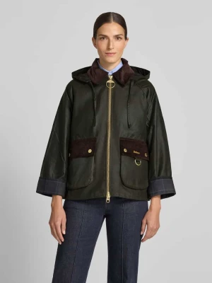 kroj regular fit kurtka funkcyjna z czystej bawełny model 'CARVILLE' Barbour Oliwkowy