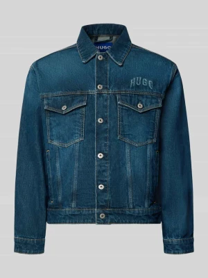 kroj regular fit kurtka jeansowa z czystej bawełny model 'Dex' Hugo Jeansowy niebieski