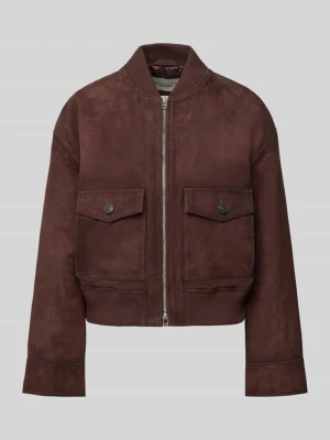 kroj regular fit kurtka skórzana / kurtka z materiału skóropodobnego z naturalnej koziej skóry Marc O'Polo DENIM