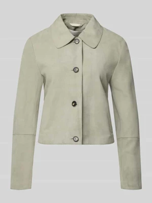 Krój regular fit Kurtka skórzana z naturalna skóra kozia welurowa Marc O'Polo