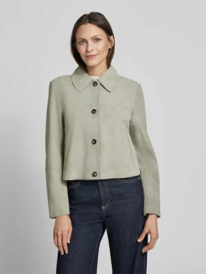 Krój regular fit Kurtka skórzana z naturalna skóra kozia welurowa Marc O'Polo