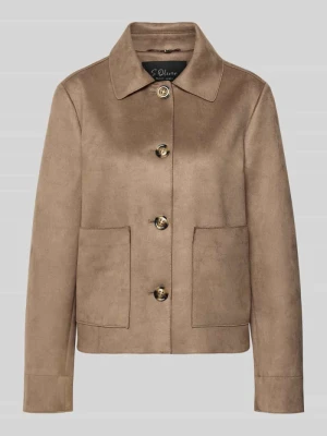 Krój regular fit Kurtka w imitacji skóry z wykładanym kołnierzem s.Oliver BLACK LABEL