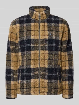 kroj regular fit kurtka z polaru z wzorem na całej powierzchni Barbour Beżowy