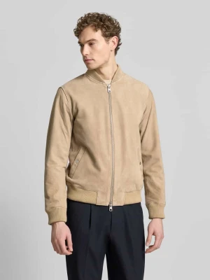 kroj́ regular fit kurtki z zamszu z czystej skóry koziej model 'ARCHIVE' Selected Homme