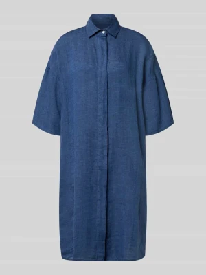 krój regular fit lniana sukienka z czystego lnu model 'Derby' 0039 italy