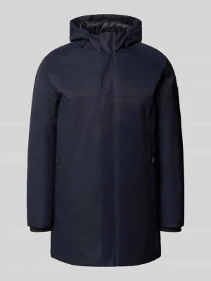 kroj regular fit parka z kapturem model 'Hexatech' Boss Granatowy