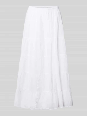 krój regular fit spódnica midi z falbaną z czystej bawełny model 'KELLY' Only