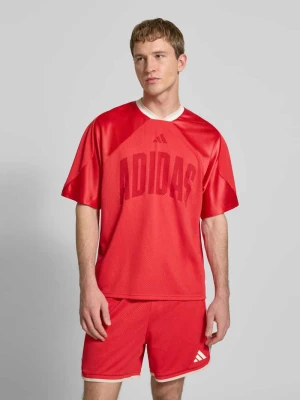 Krój regular fit Sport Damski t-shirt z Nadruk z logo adidas Sportswear