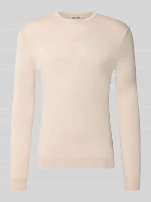 krój regular fit sweter z mieszanka wiskozy model 'WYLER' Only & Sons Beżowy