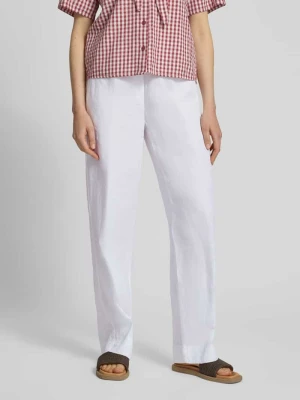 krój regular fit szerokość spodnie z czystego lnu model 'FARINA' BRAX