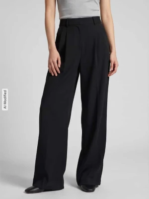 kroj regular fit szerokość spodnie z dodatkiem wiskozy model 'SONJA' Only Czarny