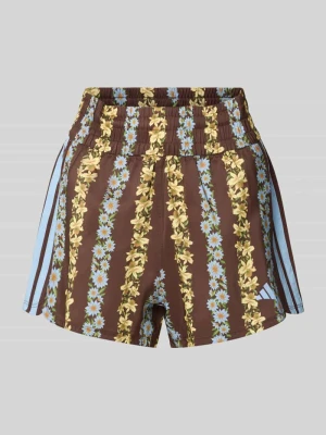 krój regular fit szorty sportowe z wzór na całej powierzchni model 'FARM SHORTS' Adidas Ciemnobrązowy