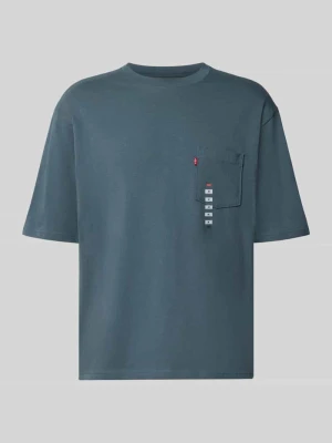 krój regular fit t-shirt z czystej bawełny Levi's Błękitny