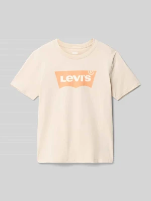 krój regular fit t-shirt z czystej bawełny model 'BATWING' Levi’s® Kids