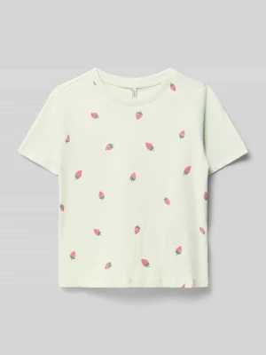 krój regular fit t-shirt z czystej bawełny model 'BEATE' Only